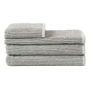 Towels Cloths: Striped cotton towel range olive & white