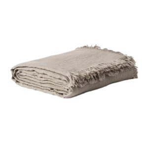 Resort linen bedspread puddle