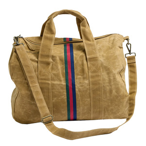 Pony Rider recycled truck canvas overnight bag tan