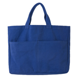 Cotton oversized carryall agean blue