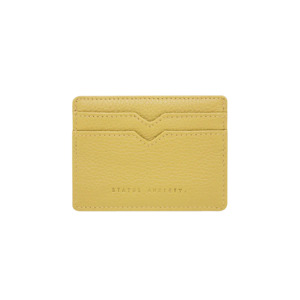 Leather card holder buttermilk