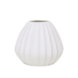 Wide ridge ceramic table lamp 21cm