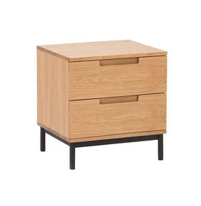 Bedroom Furniture: Minimalist oak bedside cabinet