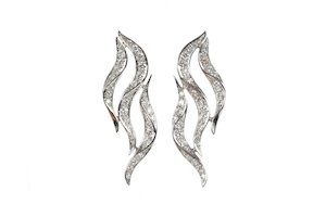 Products: Six Strand River Earrings in Platinum