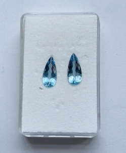Aquamarine Pears 3.22ct - Matching Pair