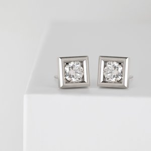 Diamond - Square Studs