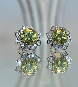Products: Green garnet studs