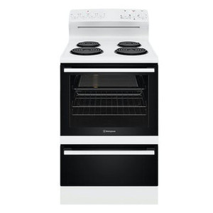 Products: Westinghouse 60cm White Coil Electric Freestanding Cooker