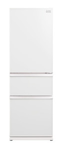 Mitsubishi Electric 363L White Glass Panel Multi Drawer Fridge/Freezer Left Hand