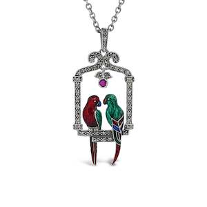 Silver Necklace: Esse Parrots Necklace
