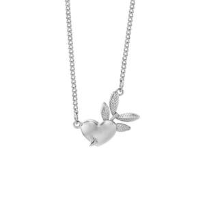 Silver Necklace: Karen Walker Pixie Heart Necklace