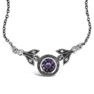Esse Amethyst & Cubic Zirconia Necklace