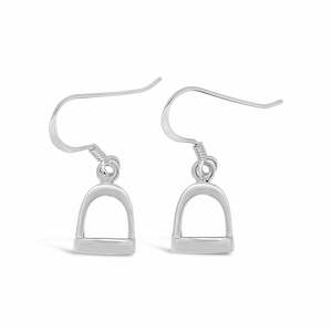 Equestrian Themed Jewellery: Stirrup Drop Earrings