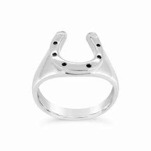 Equestrian Themed Jewellery: Silver Horseshoe Ring