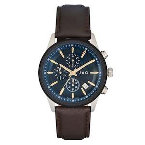 Jag Watches: JAG 'Jamieson' Gents Watch with Brown Leather Band