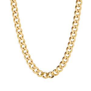 Mens Jewellery: Cudworth 14k Gold Ion Plated Heavy Curb Chain