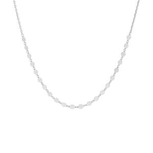 Ellani Steel 42cm Flat Disk Necklace