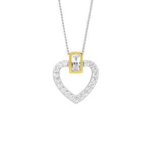 Ellani Collections: Ellani Two Tone Heart Pendant