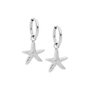 Ellani Collections: Ellani Steel Starfish Drop Earrings