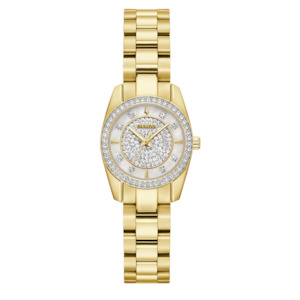 Bulova Ladies Gold Crystal Boxed Set Watch & Bracelets