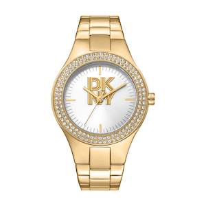 DKNY Midi Gold with Sparkly Bezel & Logo