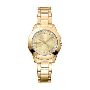 DKNY Midi Gold with Gold Band and Glitzy Dial