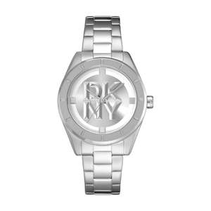 Ladies Watches: DKNY Midi Silver Watch with Logo Dial