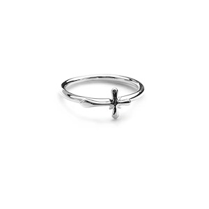 Stolen Girlfriend Club Micro Gothic Cross Ring