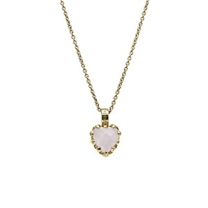 SGC Rose Quartz Gold-Plated Love Claw Necklace