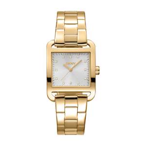 DKNY Midi Square Gold with Gold Link Band