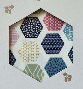 Bee: Honeycomb Print -  Beeswax Foodwraps