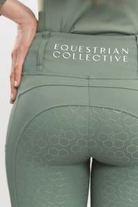 Equestrian Collective Honeycomb Technical Tights - Sage