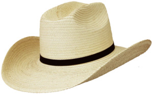 Rider Accessories: Sunbody Hat - Kids Cattleman Palm Leaf Hat - Natural