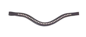 Horse: Cavallino Shaped Large Silver Diamante Browband