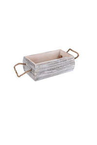 Packaging: Wooden Box w/ Handles Whitewash (unit 6)