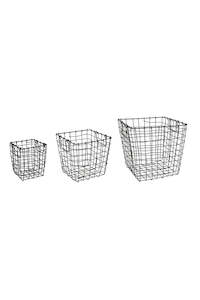 Baskets Boxes: Square Wire Basket (unit 3 + 12)