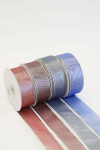 Ribbons Cords Strings: Shot Organza Wire Edged Ribbon (unit 1)
