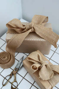 Hessian: Hessian Ribbon w/ Metallic Thread (unit 3 + 24)