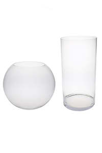Glassware: VM Glass Display Fishbowl + Cylinder (unit 4)