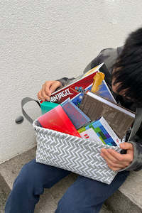 Packaging: Herringbone Baskets Grey & White (unit 4 + 20)