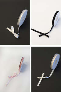 Ribbons Cords Strings: 10mm Satin Woven Edge Ribbon (unit 1)