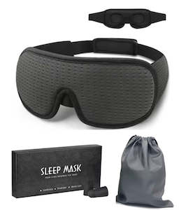 airplane: Blackout eye mask - Sleep mask - Full light block out + Memory foam Ear plugs