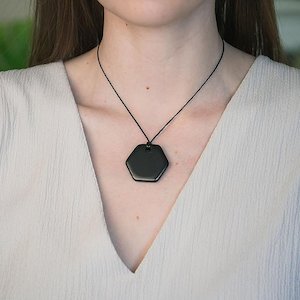 Shungite Healing And Protection Shungite Nz: Shungite pendant "Hexagon" - Strength, Unity & Harmony