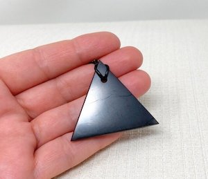Shungite Healing And Protection Shungite Nz: Shungite Pendant - Male Triangle