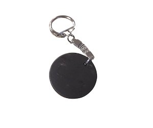 Shungite Healing And Protection Shungite Nz: Shungite Circle Keychain - 35mm