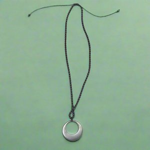 Shungite Healing And Protection Shungite Nz: Shungite Beads & Moon, Double Circle Necklace - Genuine Shungite