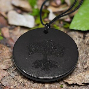 Shungite Healing And Protection Shungite Nz: Shungite XL Pendant - Tree of Life - Growth & Strength