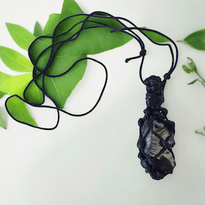 Shungite Healing And Protection Shungite Nz: Wrapped Elite Shungite pendant 15+ grams - LARGE