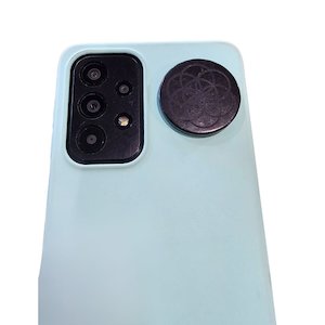 Shungite Crystal Phone Sticker / Device Sticker - Seme della Vita (Seed of Life) - 30mm