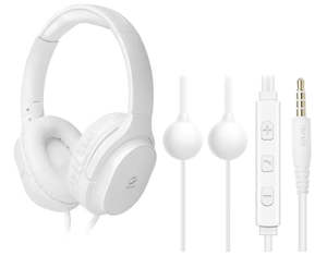 Air tube On Ear Headphones WHITE - TYPE C Connector